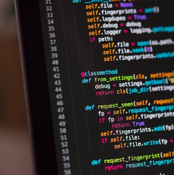 close up of codes on a text editor